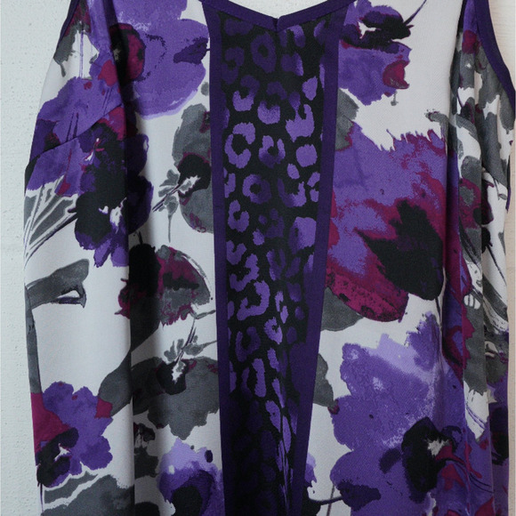 Vintage Express Y2K Camisole Tank Abstract Purple Cheetah Print Sz S 90s Sexy - Picture 4 of 6